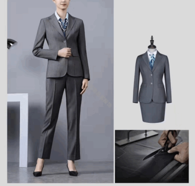 女士西服正装灰色